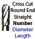 Surgical Cross Cut Round End Straight