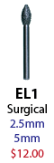 EL1 Surgical Length Diamond Bur