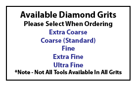 Please select your diamond grit choice when ordering