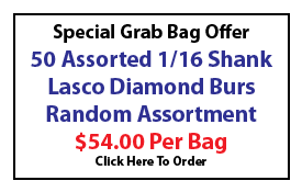Grab Bag - 50 Assorted 1/16 Diamond Burs