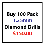 Buy 100 pieces 1.25mm Small Diamond Drills