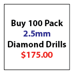 Buy 100 pieces 2.5mm Small Diamond Drills