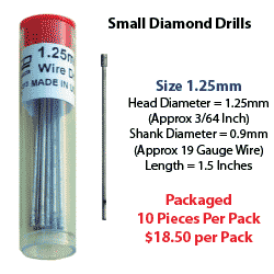 1.25mm Small Diamond Drill Package